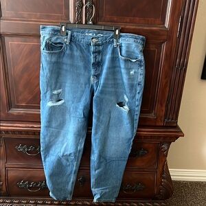 Old Navy slouchy Taper Fit Jeans with Distressed Details